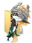  1girl folder imp looking_at_viewer midna pointy_ears red_eyes simple_background solo the_legend_of_zelda the_legend_of_zelda:_twilight_princess twilight_princess white_background yellow_sclera 