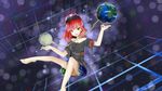  absurdres barefoot hecatia_lapislazuli highres red_eyes red_hair short_hair solo touhou 