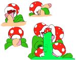  anthro ball_suck breasts datbritishmexican eyeless faceless_male female flora_fauna group group_sex humanoid_penis licking lips male mario_bros nintendo nipples nude oral penis piranha_plant plant saliva sex sucking tongue tongue_out video_games 