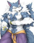  abs anthro biceps black_nose canine captainjohkid claws clothing darkstalkers digital_media_(artwork) jon_talbain male mammal muscular muscular_male solo video_games were werewolf 