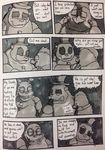  comic english_text five_nights_at_freddy&#039;s golden_freddy_(fnaf) springtrap_(fnaf) text uniparasite video_games 
