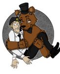  abbeydabbydooo_(artist) animatronic bear five_nights_at_freddy&#039;s freddy_(fnaf) glowing glowing_eyes human machine male mammal mike_schmidt robot video_games 