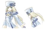  alternate_color green_eyes guilty_gear guilty_gear_xrd hat hinokuro jacket long_hair millia_rage player_2 solo 