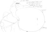  2015 anthro anthrofied applejack_(mlp) black_and_white blush breasts clothed clothing cutie_mark earth_pony english_text equine female friendship_is_magic hair hat horse mammal monochrome morbidly_obese my_little_pony overweight pony sirmasterdufel solo text underwear 
