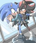  anal anal_insertion anal_penetration angelofhapiness blush clothed_sex clothing cum cum_in_ass cum_inside cum_on_clothes footwear green_eyes hedgehog insertion male mammal necktie penetration red_eyes school_uniform sex shadow_the_hedgehog shocked shoes sonic_(series) sonic_the_hedgehog tears 