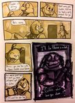  chica_(fnaf) comic english_text five_nights_at_freddy&#039;s golden_freddy_(fnaf) springtrap_(fnaf) text uniparasite video_games 