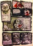  chica_(fnaf) comic english_text five_nights_at_freddy&#039;s springtrap_(fnaf) text uniparasite video_games 