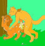  anal anus cat feline female liontaur male male/female mammal mike_sherman penis pussy taur 