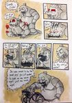  comic english_text five_nights_at_freddy&#039;s golden_freddy_(fnaf) springtrap_(fnaf) text uniparasite video_games 