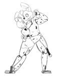  animatronic annoyed crossgender dancing duo female five_nights_at_freddy&#039;s five_nights_at_freddy&#039;s_3 lagomorph machine male mammal mizumew monochrome rabbit robot size_difference springtrap_(fnaf) video_games 
