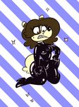  abstract_background badger bodysuit clothing female gender_transformation high_heels mammal mustelid rubber rubber_suit rusheloc simple_background skinsuit solo sparkle transformation 