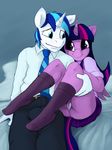  2015 anthro anthrofied bed belt blue_eyes blue_hair brother brother_and_sister bulge camel_toe clothed clothing duo equine female friendship_is_magic hair hladilnik horn incest legwear long_hair male male/female mammal masturbation multicolored_hair my_little_pony necktie on_bed panties purple_eyes pussy_juice shining_armor_(mlp) sibling sister sitting skirt smile socks twilight_sparkle_(mlp) two_tone_hair underwear unicorn winged_unicorn wings 