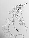  anthro butt equine female friendship_is_magic glo-in-the-dark horn looking_back mammal my_little_pony princess_luna_(mlp) solo winged_unicorn wings 