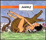  alligator bath female nude reptile scalie sex 