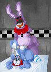  anal anal_penetration animatronic anthro bonnie_(fnaf) buckteeth chubby claws clenched_teeth duo erection faceless_male five_nights_at_freddy&#039;s five_nights_at_freddy&#039;s_2 from_behind fronnie girly grasp half-closed_eyes lagomorph long_ears looking_down lying machine male male/male mammal nude on_front one_arm penetration penis rabbit robot sex squint standing teeth toy_bonnie_(fnaf) video_games 