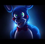  animatronic becarefulpaint bow five_nights_at_freddy&#039;s five_nights_at_freddy&#039;s_2 glowing glowing_eyes green_eyes lagomorph machine male mammal rabbit robot toy_bonnie_(fnaf) video_games 