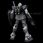  3d artist_name black_background gm_(mobile_suit) gun gundam gundam_side_story:_rise_from_the_ashes mecha no_humans s.hasegawa shield simple_background solo weapon 