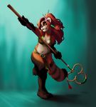  chubby clothing female hair invalid_background mammal pandaren pose red_hair red_panda solo video_games warcraft world_of_warcraft 