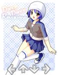  blue blue_hair dance dance_dance_revolution dancing emi_(dance_dance_revolution) hat purple_hair revolution short_hair skirt thighhighs toshiba toshiba_emi zettai_ryouiki 