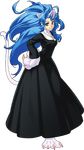  alternate_costume animal_ears big_hair blue_hair cat_ears cat_tail claws cross_edge dress felicia full_body green_eyes habit hand_on_hip jewelry long_hair nakamura_tatsunori necklace nun official_art paws pendant smile solo standing tail transparent_background vampire_(game) very_long_hair 