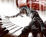  6_9 bad_id bad_pixiv_id black_hair instrument male_focus meth_(emethmeth) pale_skin piano piano_keys sekomumasada_sensei solo yume_nikki 