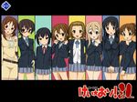  akiyama_mio black_eyes black_hair blonde_hair blue_eyes brown_eyes brown_hair column_lineup everyone glasses hairband hirasawa_ui hirasawa_yui k-on! kotobuki_tsumugi long_hair manabe_nodoka multiple_girls nakano_azusa no_legwear ryunnu school_uniform short_hair tainaka_ritsu yamanaka_sawako 