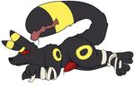  2015 anthro canine cum eeveelution erection fur hybrid male mammal mawile nintendo nude penis pok&eacute;mon simple_background smile solo tagme tongue trout_(artist) umbreon video_games 