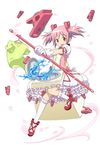  bubble_skirt choker clothes clothes_hanger flower frilled_skirt frills gloves kaden_shoujo kaname_madoka kneehighs magical_girl mahou_shoujo_madoka_magica official_art pink_eyes pink_hair pole ribbon shirt short_hair short_twintails skirt smile solo twintails washing_machine water white_gloves white_legwear 