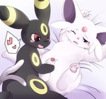  2015 ambiguous_gender anal balls black_fur blush canine duo eeveelution erection espeon feral fur handjob humanoid_penis itameshi male mammal nintendo open_mouth penis pok&eacute;mon purple_fur simple_background smile umbreon video_games 