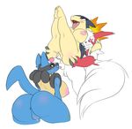 after_sex anus ball_lick breasts cum cum_in_pussy cum_inside datbritishmexican female licking lucario male male/female nintendo oral pok&eacute;mon sex tongue tongue_out typhlosion video_games zangoose 