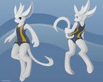  2015 anthro bulge butt clothing digitigrade male one-piece_swimsuit ori ori_and_the_blind_forest presenting presenting_hindquarters swimsuit video_games warden006 