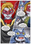  angry bbmbbf cape clothing comic demidevimon digihentai digimon freakout mask myotismon palcomix palcomix_vip unfinished vampire 