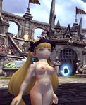  1girl 3d blonde_hair breasts dragon_nest navel nipple nude pussy 