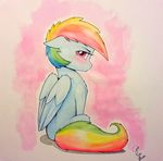  2015 captainpudgemuffin cute equine female feral friendship_is_magic hi_res mammal my_little_pony pegasus pink_eyes rainbow_dash_(mlp) solo wings 