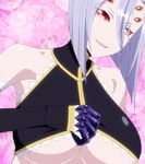  1girl breasts female highres large_breasts monster_girl monster_musume_no_iru_nichijou rachnera_arachnera red_eyes screencap short_hair solo stitched 