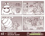  4koma :p admiral_(kantai_collection) battleship_hime comic defense_of_the_ancients dota_2 edwin_(cyberdark_impacts) english gameplay_mechanics gauge hat hibiki_(kantai_collection) highres kaga_(kantai_collection) kantai_collection left-to-right_manga light_cruiser_oni multiple_girls murakumo_(kantai_collection) ooi_(kantai_collection) profanity sharp_teeth sparkle sunglasses teeth tidehunter tongue tongue_out verniy_(kantai_collection) yukikaze_(kantai_collection) 