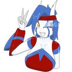  blue_hair blush breasts feathers fusion hair jet_(quin_nsfw) latias latios legendary_pok&eacute;mon looking_at_viewer nintendo one_eye_closed pok&eacute;mon quin-nsfw smile solo teeth video_games white_feathers wink yellow_eyes 