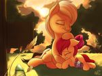  2015 apple_bloom_(mlp) applejack_(mlp) crying earth_pony equine female feral friendship_is_magic horse mammal my_little_pony nobody47 pony tears 