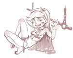  1girl barefoot conoghi feet looking_at_viewer monochrome solo star_butterfly star_vs_the_forces_of_evil 