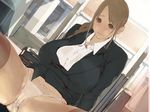  1girl breasts huge_breasts mumaya office_lady panties underwear 