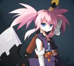  axe battle_axe blue_eyes holding holding_axe knife long_hair mochizuki_yomogi pink_hair presea_combatir solo tales_of_(series) tales_of_symphonia twintails weapon 