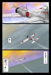  airplane comic derivative_work highres honneamise_no_tsubasa kantai_collection no_humans shirotsugh_lhadatt translated tsukemon 
