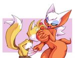  2015 anthro areola bat big_breasts bigdad breasts canine erect_nipples erection female fox male mammal miles_prower nipples nude penis rouge_the_bat sonic_(series) 