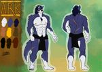  2015 abs anthro blue_fur bulge canine character_ref chest_tuft claws clothed clothing eye_patch eyewear fur half-dressed loincloth male mammal manly muscles pecs scar shade_the_wolf topless tribal tuft white_fur wolf 