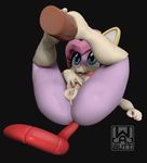  3d anus big_breasts blue_eyes breasts butt cum cum_on_butt erection female foot_fetish footjob leaking masturbation open_mouth penis polly_esther presenting presenting_hindquarters pussy samurai_pizza_cats wabutt 