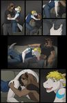  2015 anal anthro blonde_hair blue_eyes bulge comic couple dragon duo equine hair holly_marie_ogburn horse kissing male male/male mammal nude oral penis remi rimming sex sitting sofa uperior 