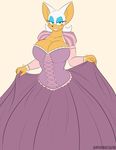  2015 anthro bat big_breasts blush breasts cleavage clothed clothing dress female huge_breasts mammal rouge_the_bat smile solo sonic_(series) supersonicrulaa wings 