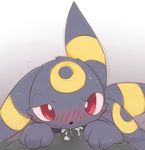  ambiguous_gender blush cum cum_in_mouth cum_inside eeveelution fellatio feral first_person_view looking_at_viewer male nintendo oral penis pok&eacute;mon sex shirokuro0 simple_background sweat umbreon video_games 