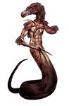  avian bird claws feathers female imentesh male nude official_art pathfinder protean reptile scales scalie snake snake_tail 