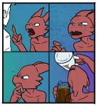  ... alcohol angry beer beverage confusion digital_media_(artwork) drinking fuck_it human kobold mammal meme reaction_image ryder_sechrest simple_background thinking yelling 